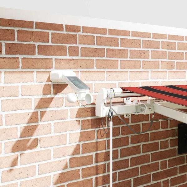 vidaXL Toldo Retr&aacute;ctil Naranja y Marr&oacute;n 450 x 300 cm Poli&eacute;ster y metal