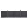 vidaXL Juego de paneles de valla WPC gris 699x186 cm
