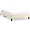 vidaXL Estructura de cama sin colch&oacute;n cuero sint&eacute;tico crema 90x200 cm