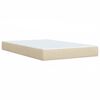 vidaXL Cama box spring con colchón tela color crema 120x200 cm