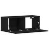 vidaXL Muebles para TV Montaje en la pared Roble negro 80 x 30 x 30 cm