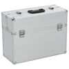 vidaXL Caja de herramientas aluminio plateado 47x36x20 cm