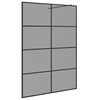 vidaXL Pared de Ducha Walk-in Negro 140 x 195 cm vidrio templado