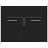 vidaXL Armario para lavabo madera contrachapada negro 60x38,5x46 cm