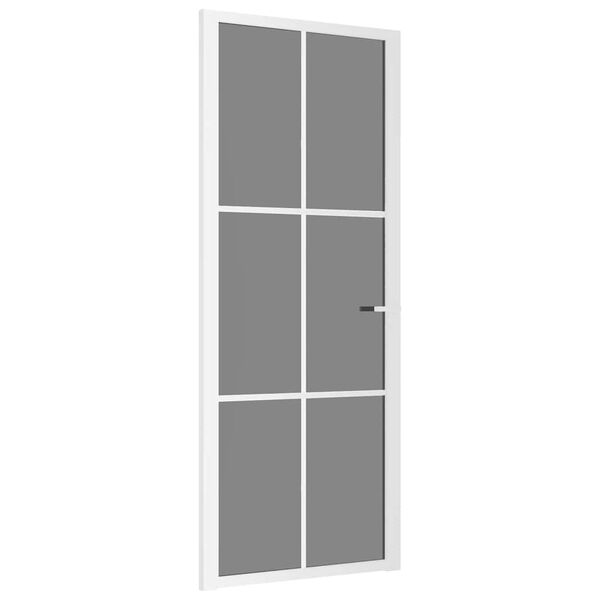 vidaXL Puerta interior vidrio EGS y aluminio blanco 83x201,5 cm
