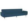 vidaXL Sof&aacute; cama de 2 plazas con dos cojines terciopelo azul