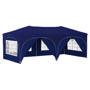 vidaXL Carpa Plegable para Fiestas Azul 575 x 288 x 245 cm Tela Oxford