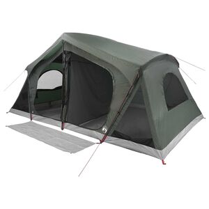 vidaXL Tienda Caba&ntilde;a con techo Verde militar 480 x 273 x 205 cm