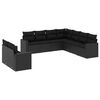 vidaXL Set de sof&aacute;s de jard&iacute;n 8 piezas y cojines rat&aacute;n sint&eacute;tico negro