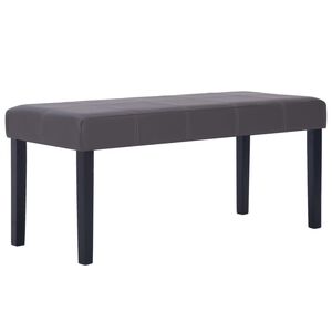 vidaXL Banco de cuero sint&eacute;tico 106 cm gris
