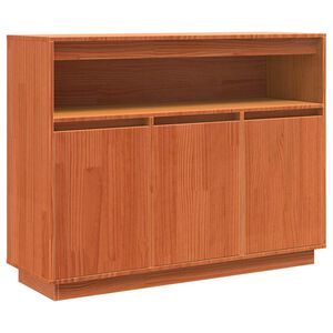 vidaXL Aparador Marr&oacute;n cera 104,5 x 34 x 80 cm Madera de pino macizo