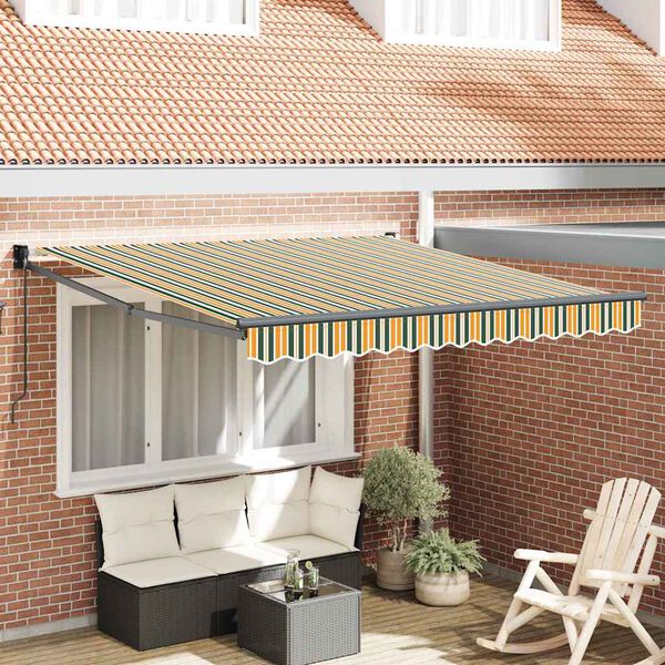 vidaXL Toldo Retr&aacute;ctil Multicolor 350 x 250 cm Poli&eacute;ster y Aluminio