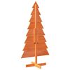 vidaXL &Aacute;rbol Navidad de adorno madera maciza pino marr&oacute;n cera 150 cm