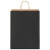 vidaXL Bolsas de papel con asas 50 uds negra 32x12x42 cm