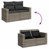 vidaXL Set de muebles de jard&iacute;n 6 pzas y cojines rat&aacute;n sint&eacute;tico gris