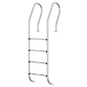 vidaXL Escalera para piscina acero inoxidable 304 54x38x184,5 cm