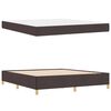 vidaXL Estructura de cama con colch&oacute;n Marr&oacute;n Oscuro 180 x 200 cm tela