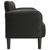 vidaXL Sof&aacute; Loveseat de cuero sint&eacute;tica color negro de 110 cm