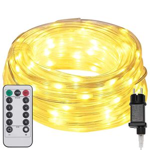 vidaXL Luz de cuerda con 120 LED C&aacute;lido 5 m PVC