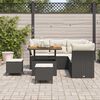 vidaXL Conjunto de sof&aacute;s de jard&iacute;n 8 pcs Negro rat&aacute;n sint&eacute;tico