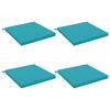 vidaXL Cojines para asiento SOEST 4 uds. 100% Poli&eacute;ster Tuquesa