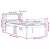 vidaXL Estructura cama con cabecero madera pino marr&oacute;n cera 90x200 cm