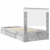 vidaXL Cama con almacenamiento con cabecera Gris Concreto 90 x 200 cm