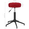 vidaXL Sillas de comedor giratorias 2 uds terciopelo rojo vino tinto