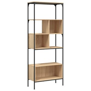 vidaXL Librer&iacute;a 5 estantes madera de ingenier&iacute;a roble 76x33x188,5 cm