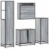 vidaXL Set de muebles de ba&ntilde;o 4 pzas madera contrachapada gris sonoma