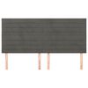 vidaXL Cabecero Terciopelo Gris Oscuro 200x5x118/128 cm