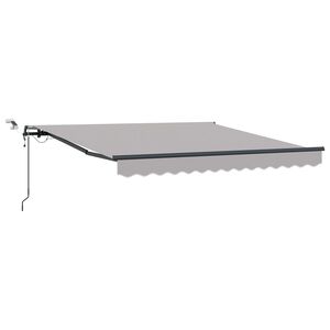 vidaXL Toldo retr&aacute;ctil Gris Claro 300 x 250 cm Poli&eacute;ster