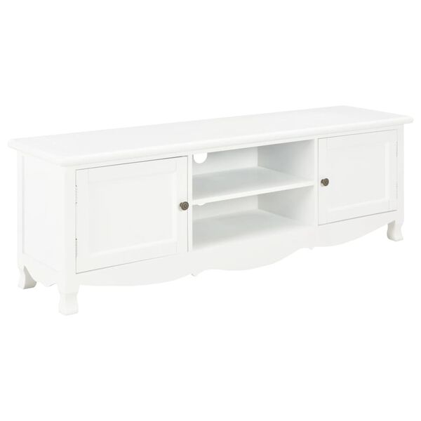 vidaXL Mueble para TV de madera blanco 120x30x40 cm