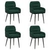 vidaXL Sillas de comedor 4 uds. Terciopelo Verde oscuro