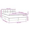 vidaXL Cama box spring con colch&oacute;n y LED terciopelo rosa 160x220 cm