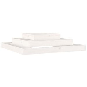 vidaXL Jardinera madera maciza de pino blanco 110x110x27 cm