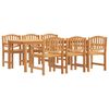 vidaXL Juego de comedor de jard&iacute;n 7 piezas madera maciza de teca