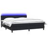vidaXL Cama box spring con colch&oacute;n y LED terciopelo negro 200x210 cm