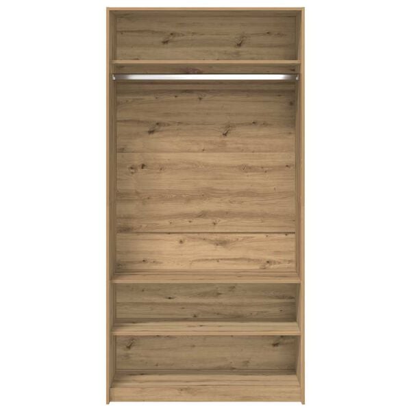 vidaXL Armario de madera de ingenier&iacute;a roble artesanal 100x50x200 cm