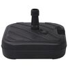 vidaXL Base de sombrilla rellenable con arena/agua negro 24 L
