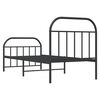 vidaXL Estructura cama sin colchón con estribo metal negro 80x200 cm