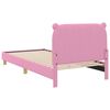 vidaXL Cama para ni&ntilde;os con cabecero con cabecera Rosa 90 x 200 cm tela