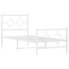 vidaXL Estructura cama sin colchón con estribo metal blanco 80x200 cm
