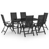vidaXL Juego de comedor para jard&iacute;n 7 piezas aluminio gris antracita