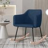 vidaXL Silla mecedora de tela azul