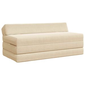 vidaXL Sof&aacute; Cama Plegable Crema 120 x 60 x 49 cm Tela