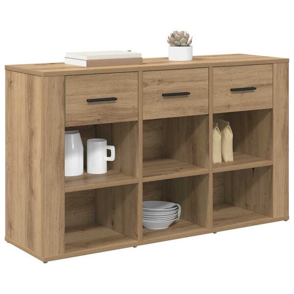 vidaXL Vitrina Roble artesanal 100 x 30 x 59,5 cm Madera contrachapada