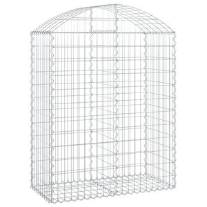 vidaXL Cesta gaviones forma arco hierro galvanizado 100x50x120/140 cm