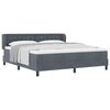 vidaXL Cama tipo Box Spring Gris oscuro 180 x 200 cm Terciopelo