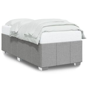 vidaXL Estructura de cama sin colch&oacute;n tela gris claro 80x200 cm